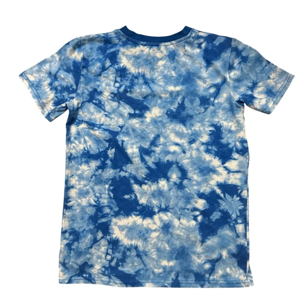 Champion Youth Boys‎ Blue Tie Dye T-Shirt Size Large Spell Out Champion Shirt